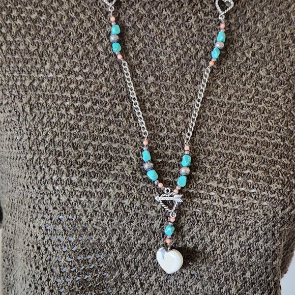 Carolyn Pollack Turquoise/Coral Necklace - Picture 14 of 15